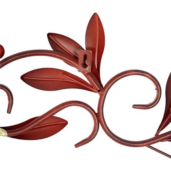 Metal Leaf Wall Decor, 32" x 1" x 8", Brown - Picture 6 of 7